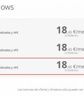 Licencias Windows Server 2016 disponibles para los servidores dedicados
