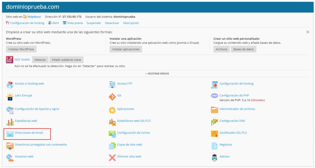 Herramientas de dominio