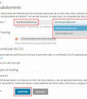 Crear subdominios en Plesk