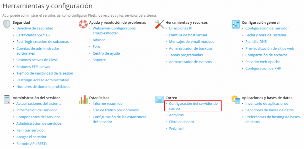 Herramientas y configuración