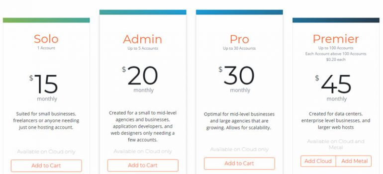 Nueva política de precios de cPanel
