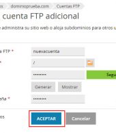 Crear cuentas FTP en Plesk