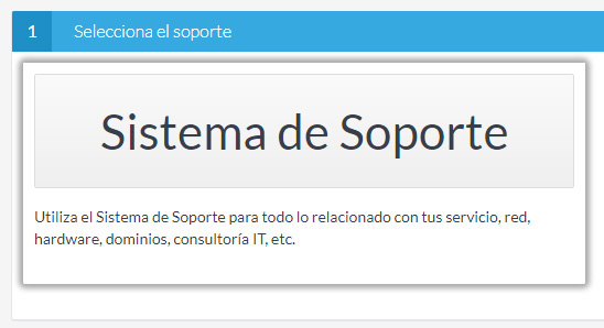 Abrir una consulta en el Sistema de Soporte