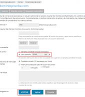 Modificar la cuota del buzón de correo de una cuenta de email en Plesk