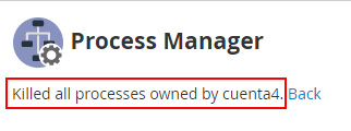 Matar los procesos de una cuenta desde el WHM de cPanel