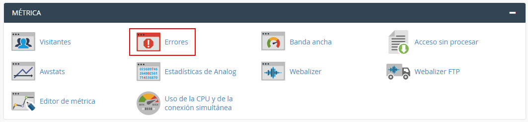 Detectar errores en una web desde cPanel
