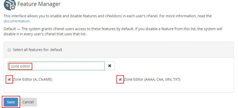 Activar el modo avanzado de gestión DNS en cPanel