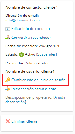 Cómo cambiar la contraseña de una cuenta de Plesk