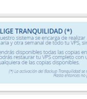 Contratar Backup Tranquilidad o Recuperación Puntual