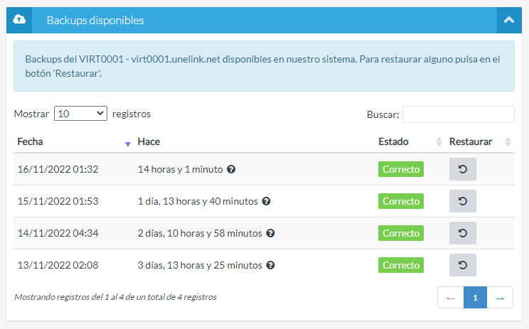 Nuevos productos: Backup Tranquilidad y Recuperación Puntual