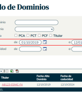 Solicitar el certificado de titularidad de un dominio .es