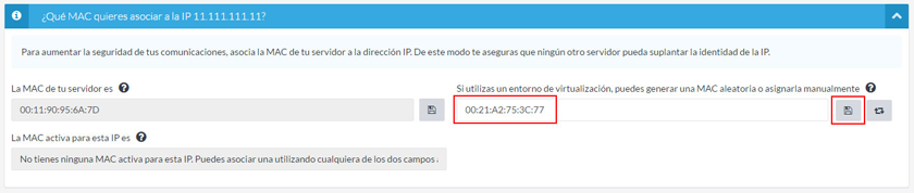 Añadir una MAC a una dirección IP