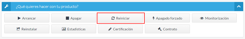 Reinicia eléctricamente tu servidor dedicado.